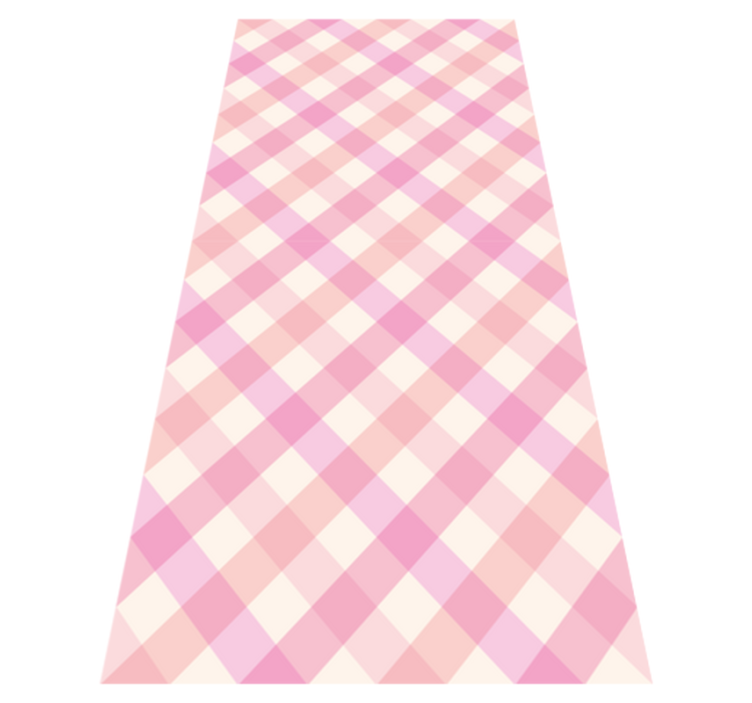 Tapis vinyle chambre motif à carreaux roses - TenStickers