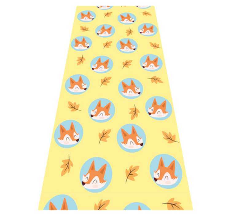 Tapis vinyle chambre renards cerclés style nordique - TenStickers