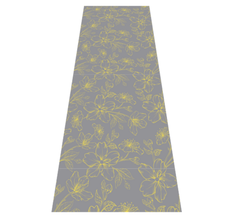 Tapis vinyle chambre fleurs pantone - TenStickers