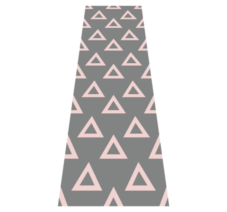 Tapis vinyle chambre triangles roses et gris - TenStickers