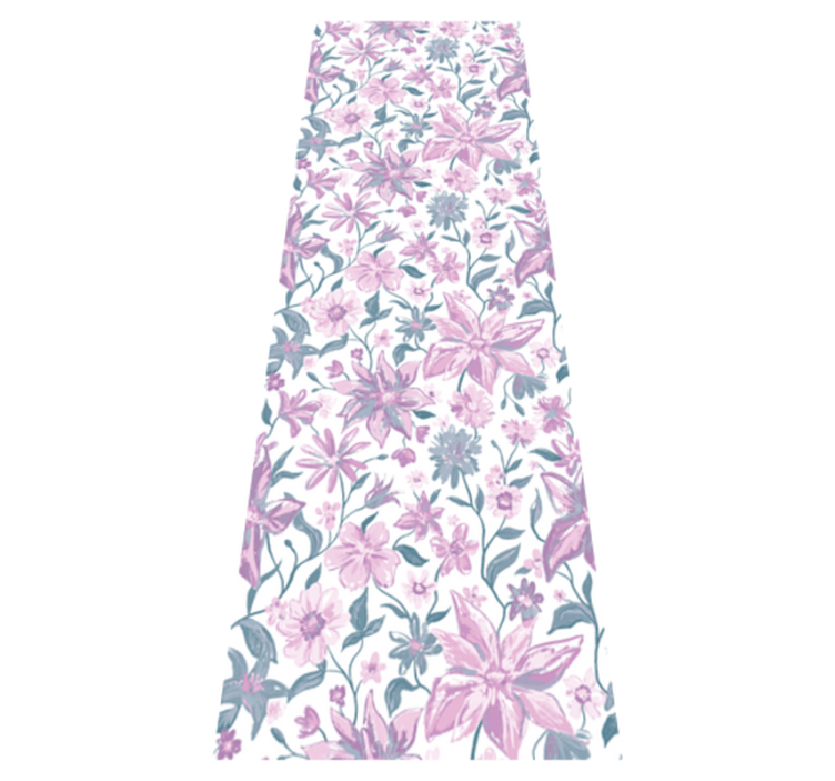 Tapis vinyle chambre roses roses et grises - TenStickers