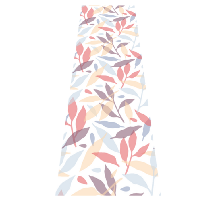 Tapis vinyle chambre branches d'arbre colorées - TenStickers