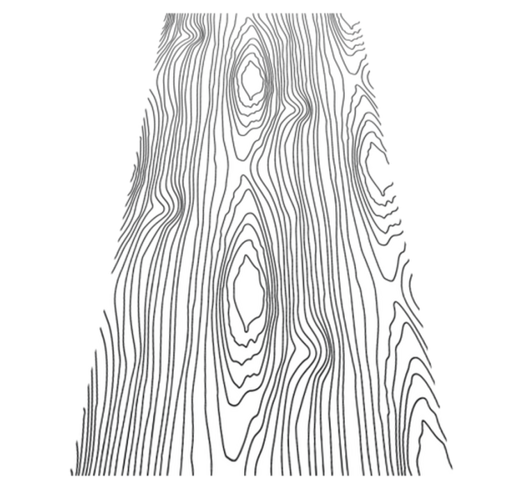 Tapis vinyle chambre rayures nature noires - TenStickers