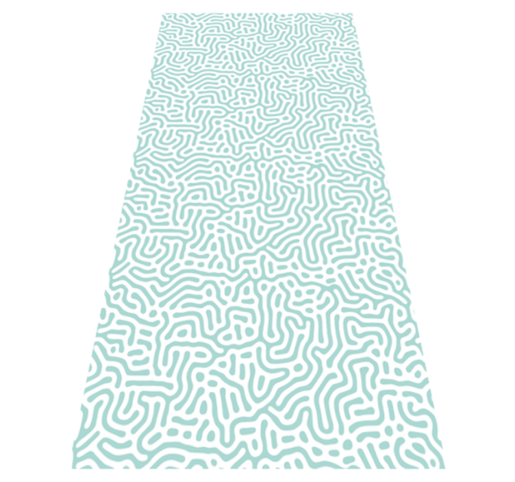Tapis vinyle chambre motif nature vert et blanc - TenStickers