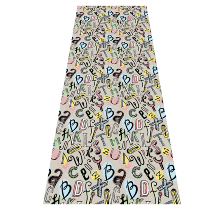 Tapis vinyle chambre alphabet nordique - TenStickers