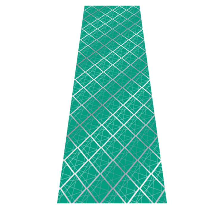 Tapis vinyle chambre effet carreaux verts - TenStickers
