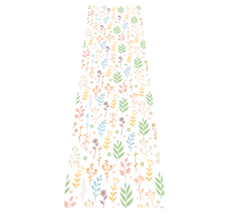 Tapis vinyle chambre symboles simples sur blanc - TenStickers