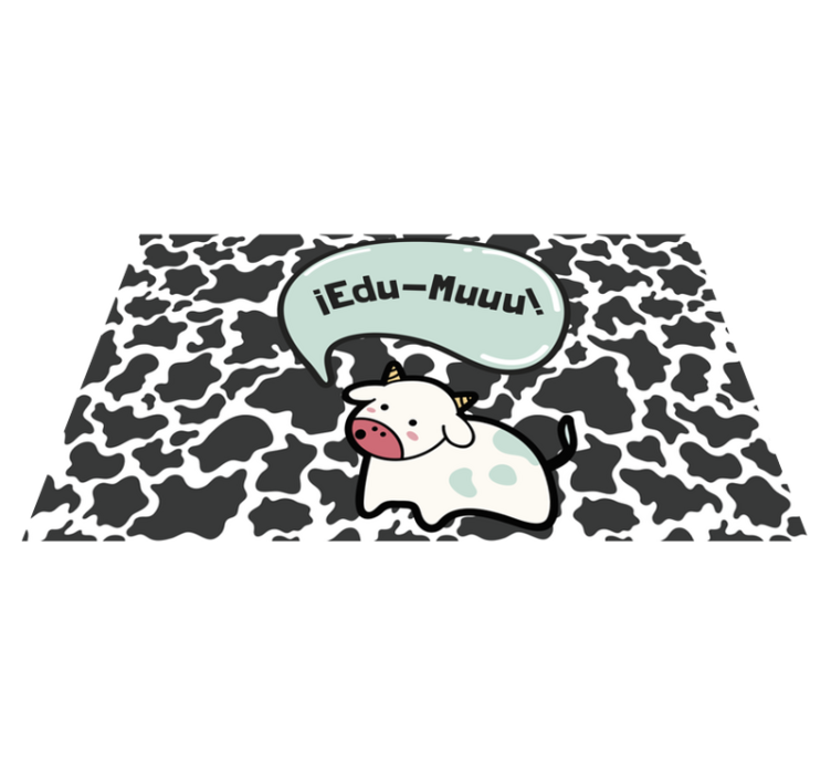 Tapis vinyle pour enfants vache personnalisable - TenStickers