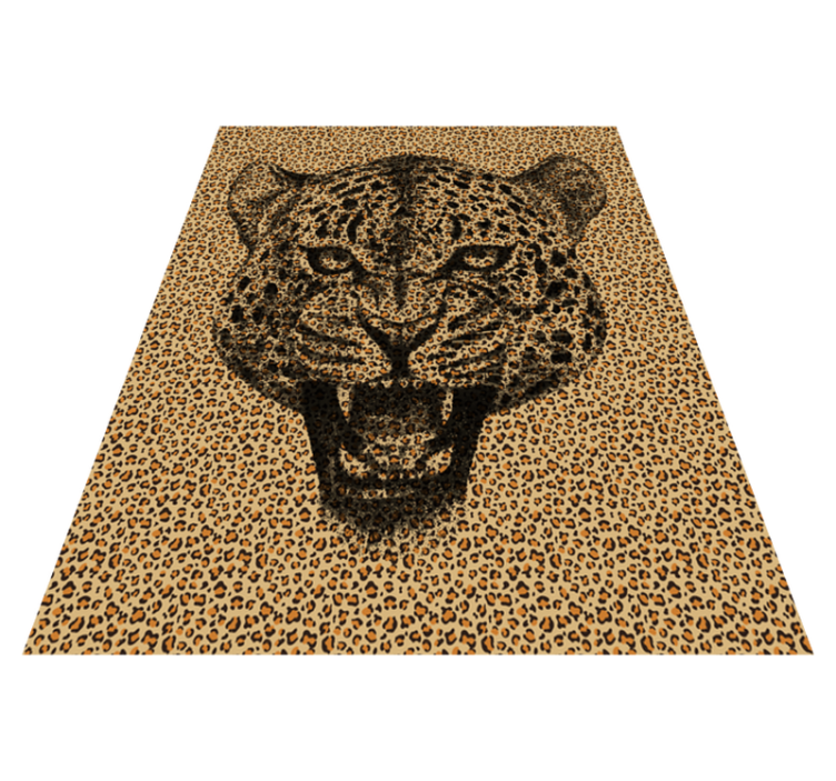 Tapis vinyle animal print motif léopard - TenStickers