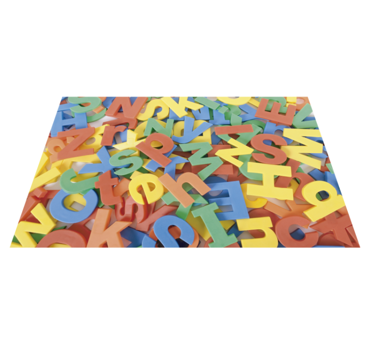 Tapis vinyle alphabet motif lettres - TenStickers