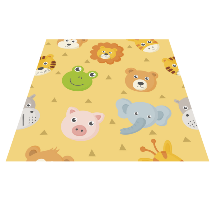 Tapis vinyle bébé espace de jeu pour animaux colorés - TenStickers