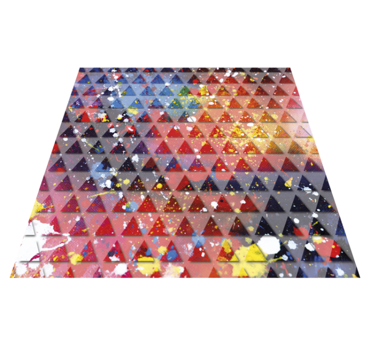 Tapis vinyle géométrique résumé Mosaïque Triangulaire - TenStickers