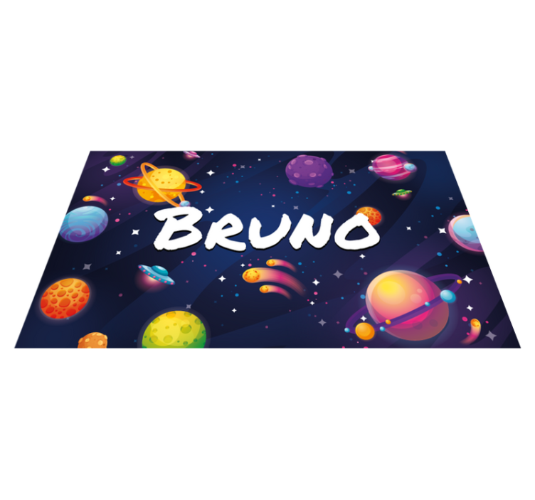 Tapis vinyle conception spatiale personnalisable - TenStickers