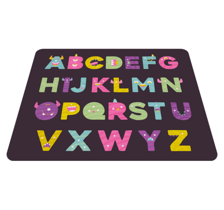 Tapis vinyle chambre alphabet Educational Design - TenStickers