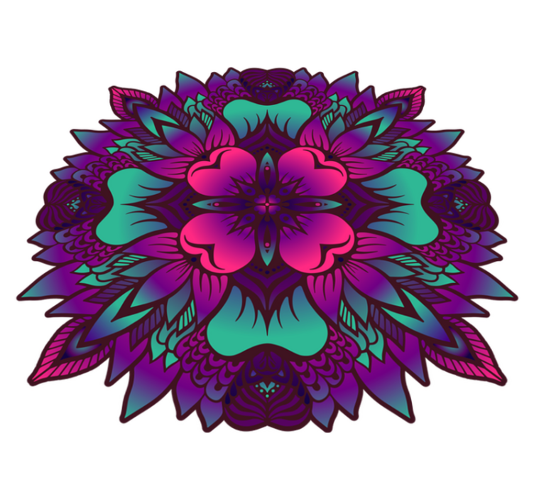 Tapis vinyle mandala design mandala - TenStickers