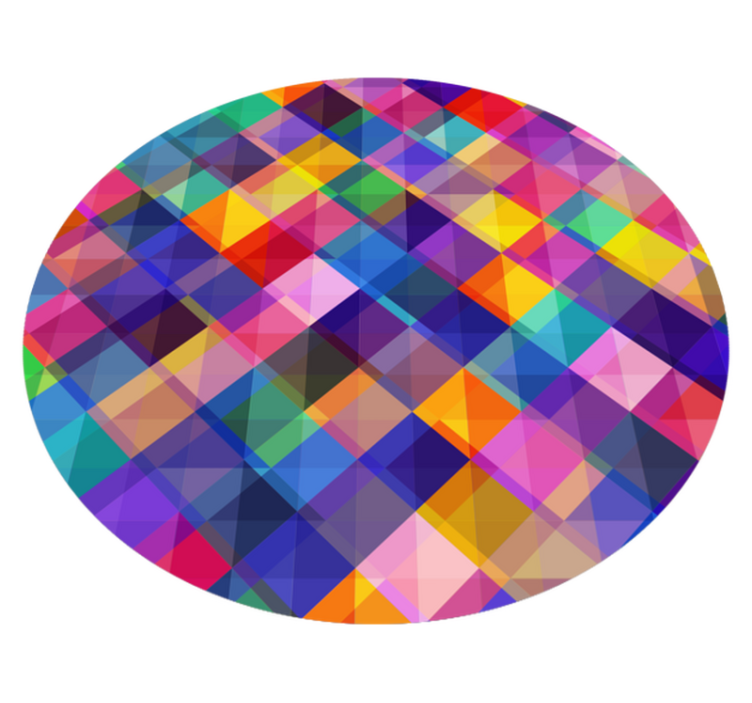 Tapis moderne en vinyle mosaïque colorée - TenStickers
