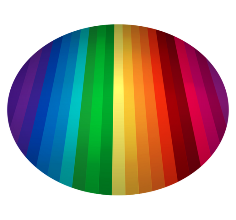 Tapis vinyle rayures cercle du spectre arc-en-ciel - TenStickers