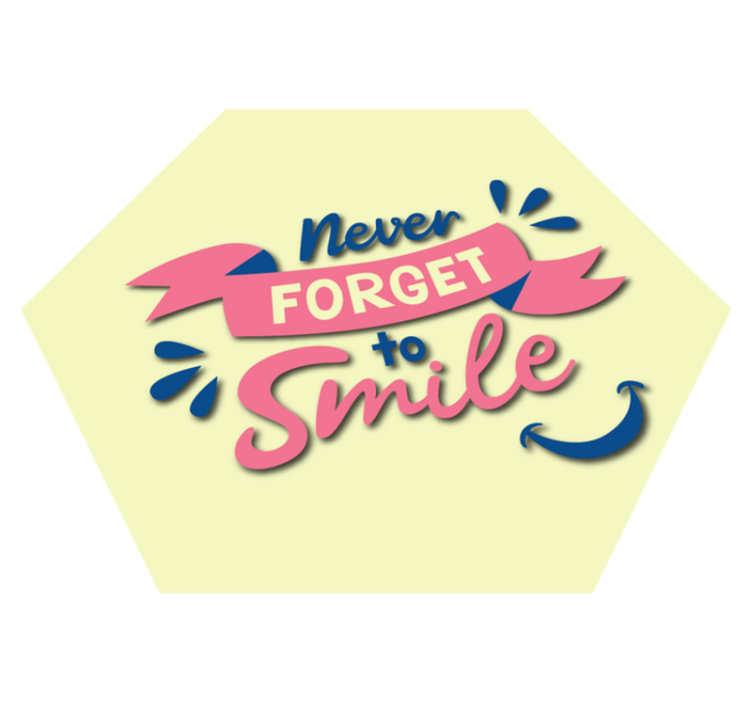 Tapis vinyle citation n'oublie jamais le sourire - TenStickers