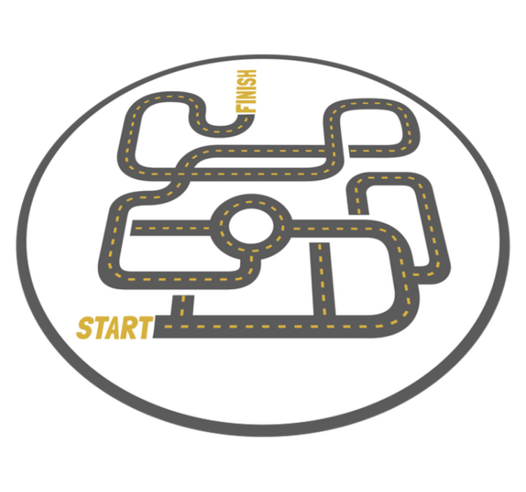 Tapis vinyle jeux aventure sur la route - TenStickers