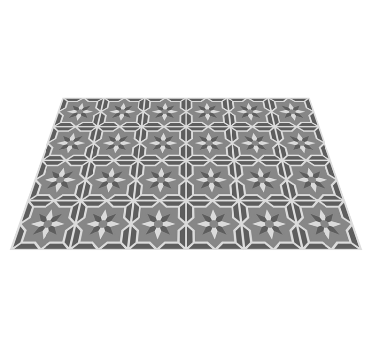 Tapis vinyle cuisine carreaux de ciment fond gris doux - TenStickers