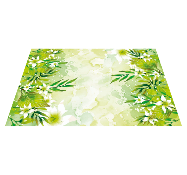 Tapis vinyle fleurs et plantes verdure botanique - TenStickers