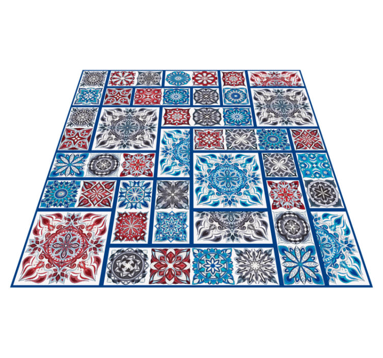 Tapis mosaique vinyle patchwork de carreaux de mosaïque - TenStickers