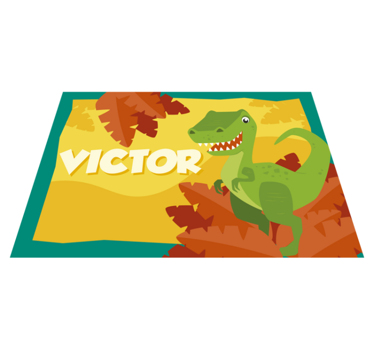 Tapis vinyle personnalisé dinosaure - TenStickers