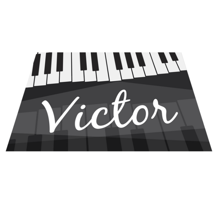 Tapis vinyle personnalisé clavier de piano personnalisable - TenStickers