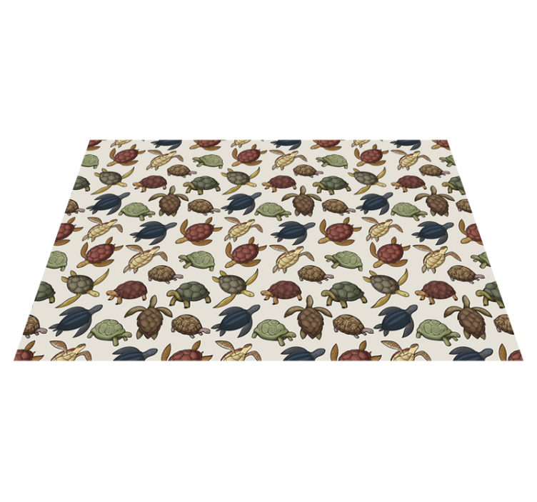 Tapis vinyle animal illustration de tortue - TenStickers