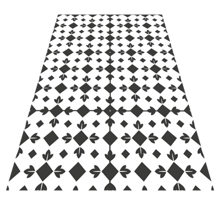 Tapis vinyle carreaux noir et blanc - TenStickers