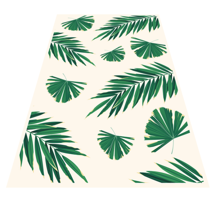 Tapis vinyle nature feuilles vertes luxuriantes - TenStickers