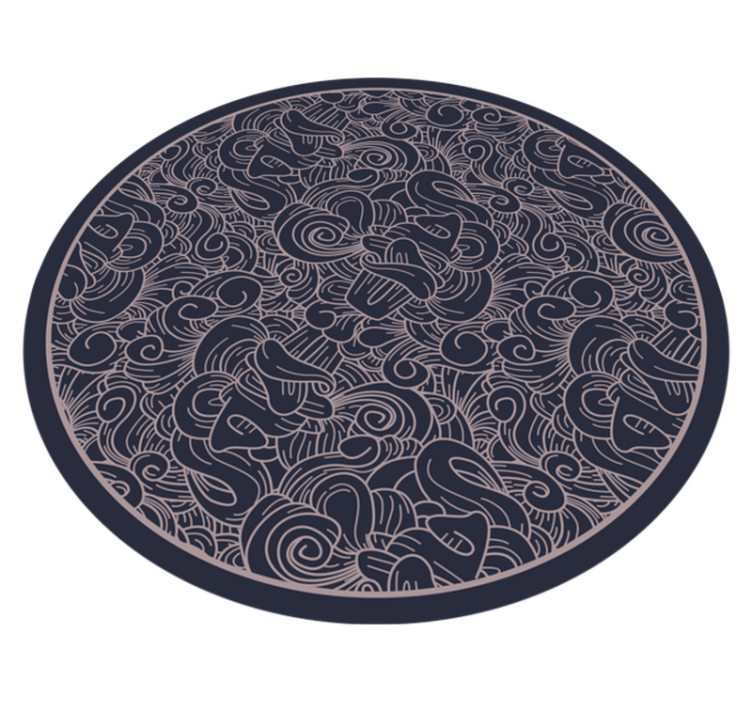 Tapis vinyle mandala motif tourbillon mandala - TenStickers