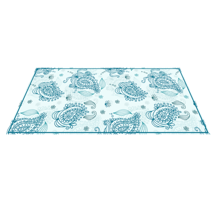 Tapis vinyle mandala harmonie paisley mandala - TenStickers