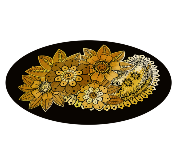 Tapis vinyle mandala détail - TenStickers
