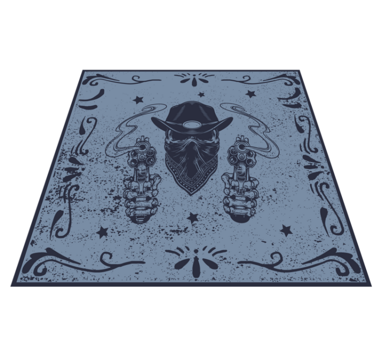 Tapis vinyle jeux images de duel de cowboys - TenStickers