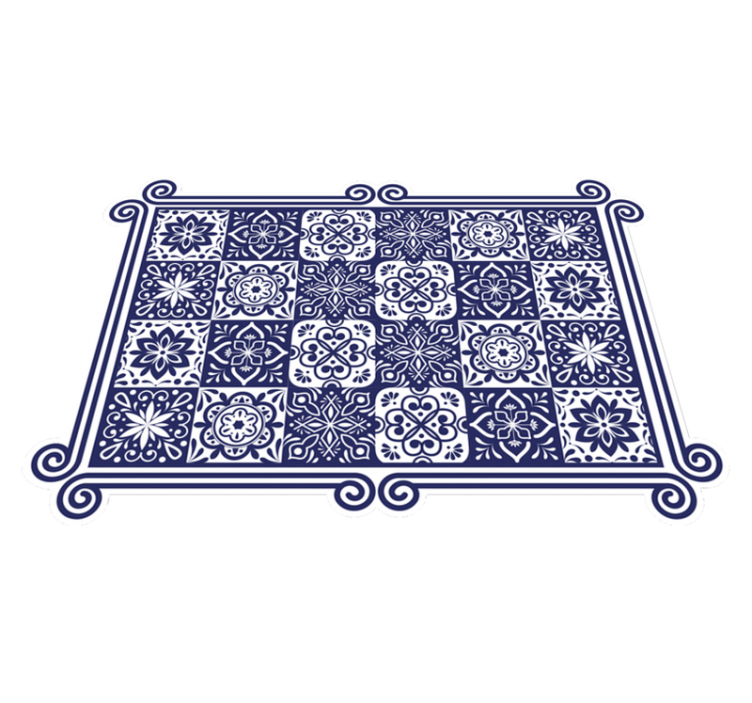 Tapis vinyle carreaux de ciment modèle de tuile de mandala - TenStickers