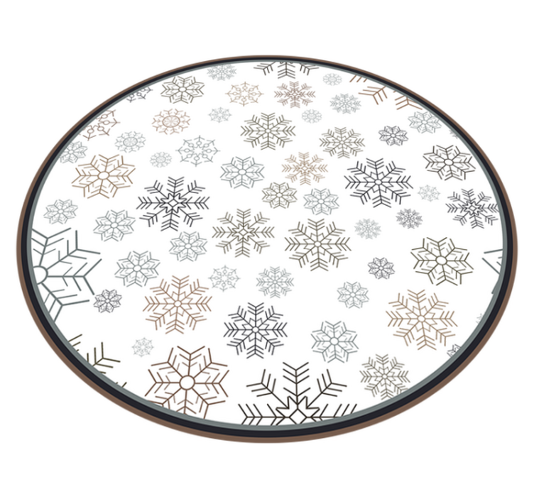 Tapis vinyle noël motifs de flocon de neige - TenStickers
