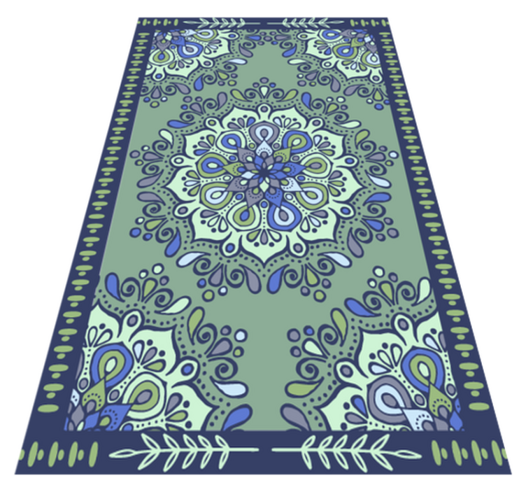 Tapis vinyle mandala motif central - TenStickers