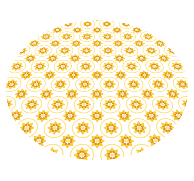 Tapis vinyle fleurs et plantes concept floral jaune - TenStickers