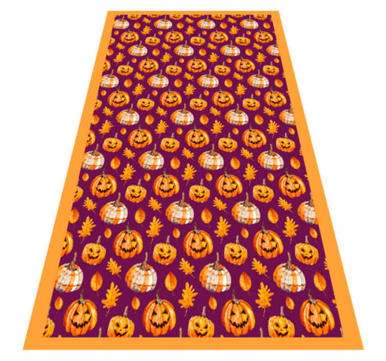 Tapis vinyle halloween motif de citrouille - TenStickers