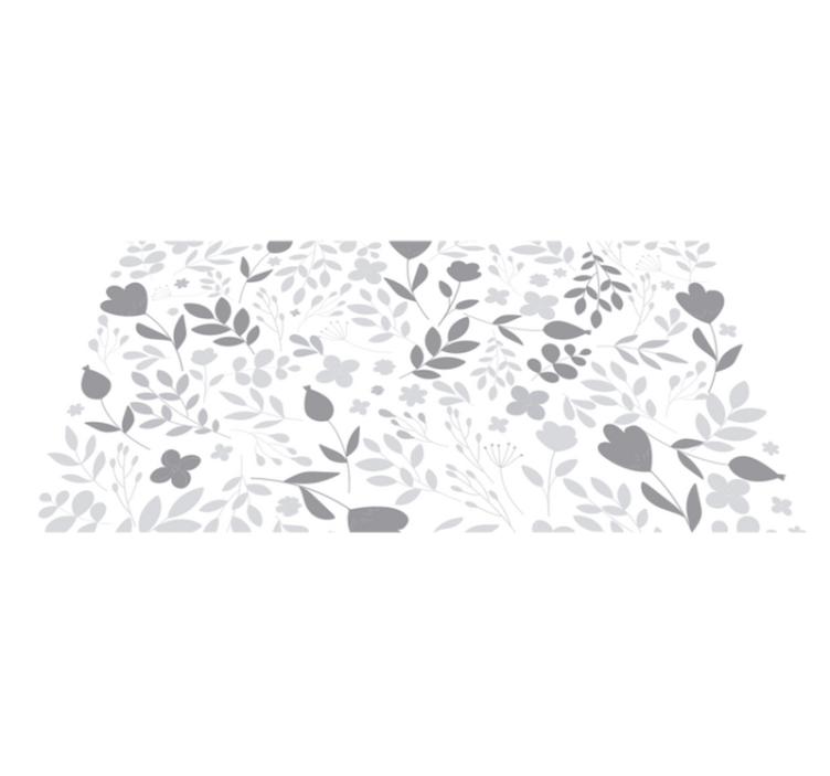 Tapis vinyle fleurs et plantes silhouette florale - TenStickers