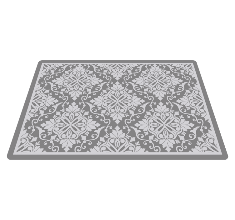 Tapis vinyle minimaliste feuillage monochrome élégant - TenStickers