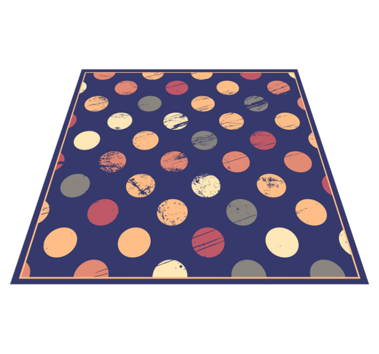 Tapis vinyle géométrique motif pointillé abstrait - TenStickers