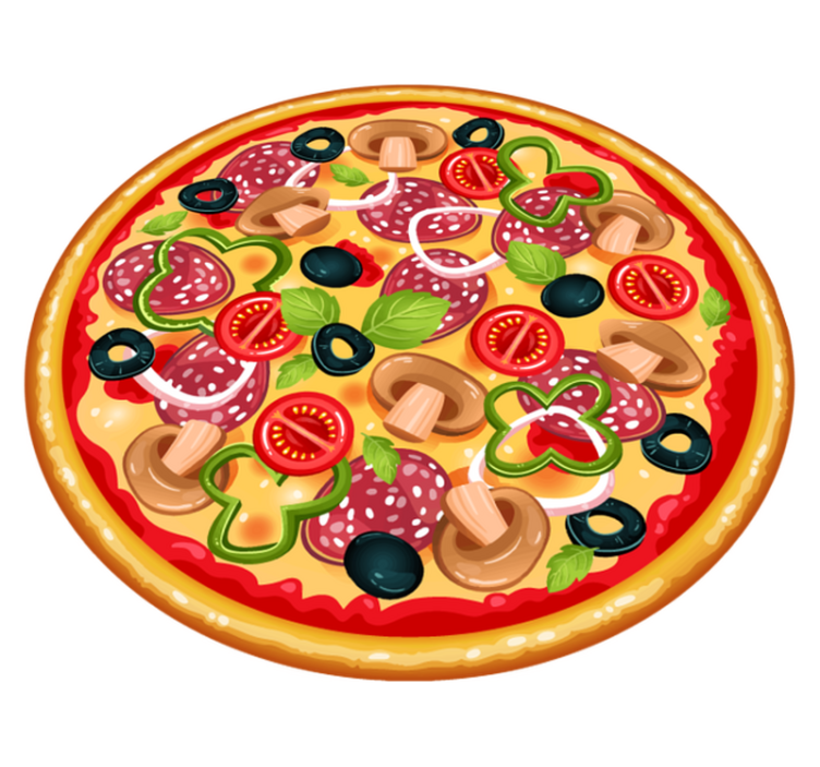 Tapis vinyle cuisine délicieuse part de pizza - TenStickers
