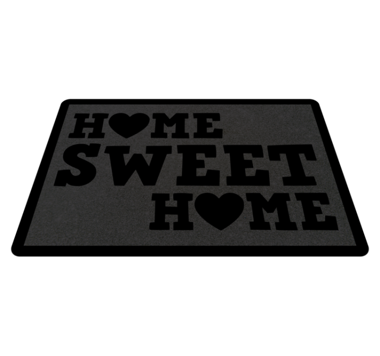 Tapis vinyle citation home sweet home - TenStickers
