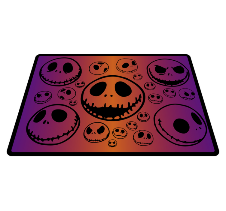 Tapis vinyle halloween motif de crânes effrayants - TenStickers