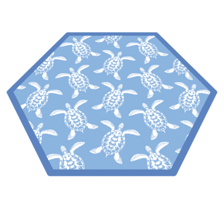 Tapis vinyle salle de bain motif de tortue - TenStickers