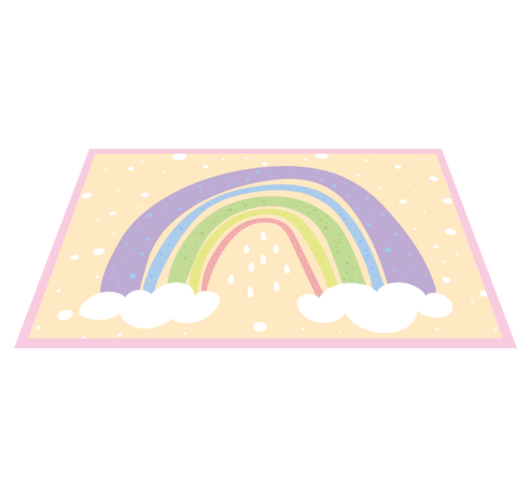 Tapis vinyle autres tapis arc en ciel pastel - TenStickers
