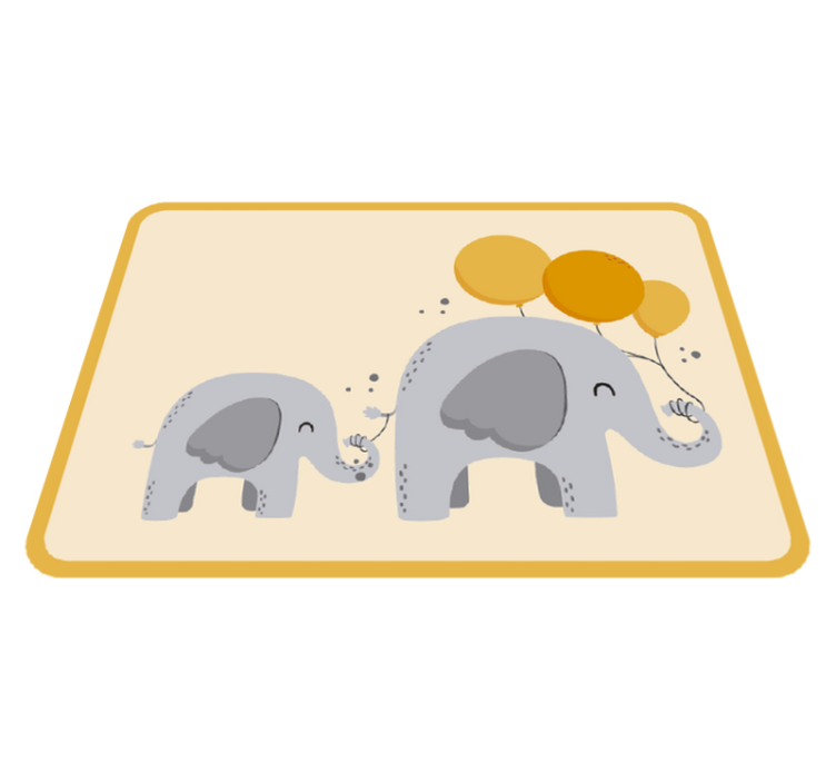 Tapis vinyle chambre bébé compagnons d'éléphants - TenStickers