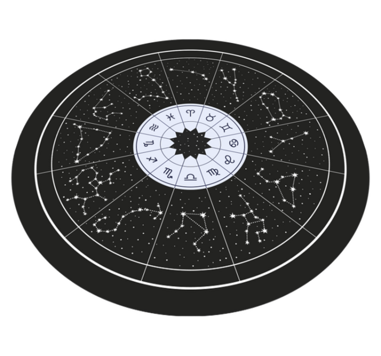 Tapis vinyle chambre zodiaque céleste - TenStickers